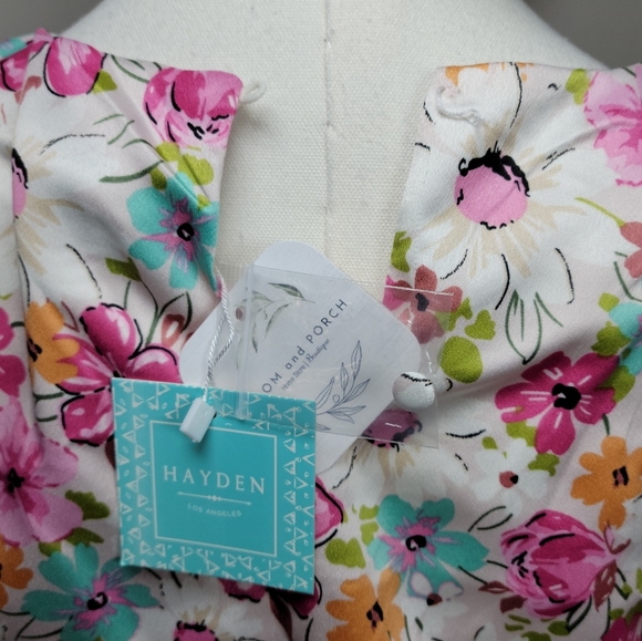 Hayden Los Angeles Pink Fit & Flare Spring Floral Dress Size Small - Picture 11 of 13